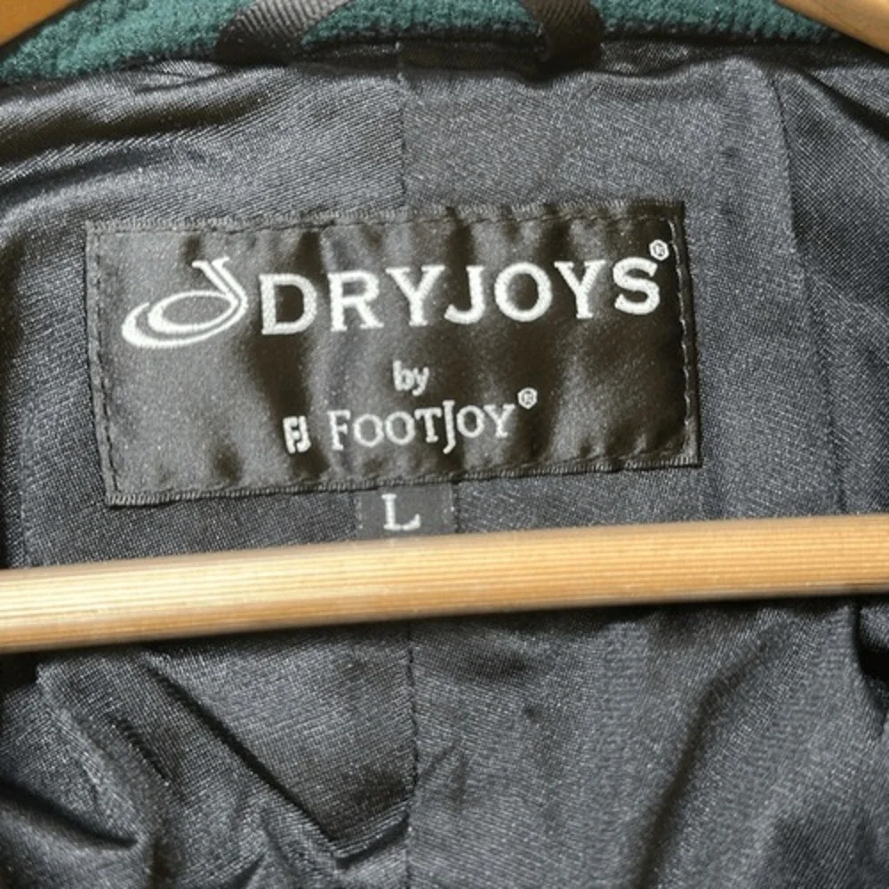 FootJoy DryJoys Mens Large Forest Green Ribbed Fleece 1/4 Zip Golf Pullover